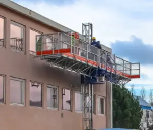 建筑外立面爬上平台桅杆攀爬工作阶段桅杆攀爬工作平台系统