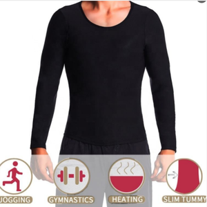 ชุดซาวน่าสำหรับผู้ชาย เสื้อซาวน่าแขนยาว ช่วยกระชับสัดส่วน ลดน้ำหนัก สำหรับออกกำลังกายที่ยิม - Product Image 5