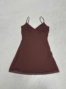 Robe mini à bretelles spaghetti à pois pour femmes, coupe ajustée, sans manches, robe décontractée d'été - Product Image 6