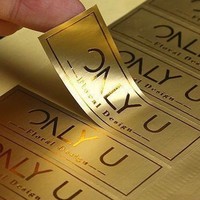 Vente de papel de aluminio dorado personalizado negro 3D vinilo autoadhesivo Paquete de etiquetas en rollo Etiqueta Privada sello adhesivo para cajas de paquets