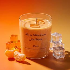 Luxury Handcrafted Layered Iced Latte Scented Soy Wax <b>Candle</b> For Modern Cafe Core Decor Wholesale Private Label Premium <b>Set</b> - Product Image 1