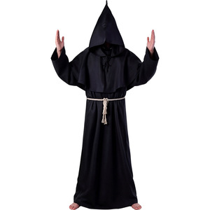 Costume de moine médiéval avec capuche pointue, unisexe adulte, pour Halloween et spectacles transfrontaliers - Product Image 2