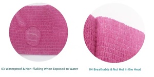 Bande de contention médicale autocollante non tissée imprimée, très élastique, pour chats et chiens - Ruban flexible pour pattes avec protection des pieds - Product Image 3