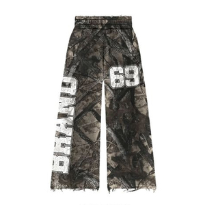 Sudadera con Capucha y Pantalones Deportivos para <span class=keywords><strong>Hombre</strong></span>, Personalizados con Letras Bordadas y Apliques, Sublimación Camuflaje, Estilo Chándal Holgado - Product Image 4