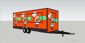 Remolque de Comida Callejera Verde de 5 Metros con Doble Toldo y Ventanas Corredizas, Remolque de Comida Rápida para Donuts con Estándar Alemán - Product Image 6