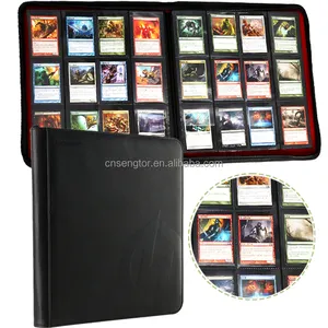 12 Pockets Zip Leather Custom Game MTG TCG Yugioh Baseball Trade Trading Card Binders Album Card Folder Card Binders