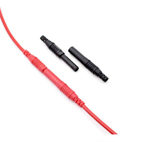 Connecteur de câble banane femelle GlobalTone GT-HD25505 rouge et noir en laiton isolé et sécurisé de 4 mm pour audio et vidéo