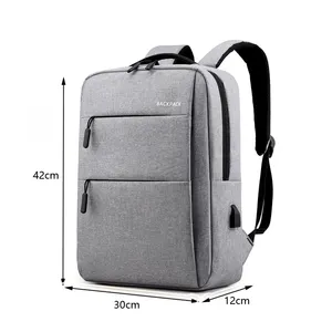Factory Wholesale School Bags Unisex Capacity Leather Office Computer Bag Nylon Anti Theft Custom Laptop Backpack With Usb