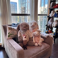 Peluche JC Bunny 31cm-50cm avec rembourrage en coton PP - Adorable poupée, cadeau idéal pour les amis