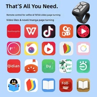 Télécommande sans fil S18 Ring TikTok transfrontalière pour selfie, style paresseux, contrôle des pages et des impressions, pour téléphone, portée 10m