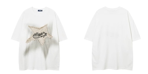 TシャツビンテージコットンTシャツ男性用オーバーサイズカスタムユニセックス特大プリントTシャツ夏 - Product Image 5