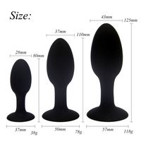 Jouets : Grand plug anal en silicone avec perles métalliques en acier, pour dilatation anale et expansion de l'anus, produits sexuels pour l'extérieur S/M/L