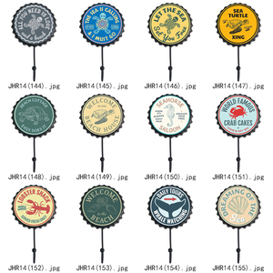 Crochet mural en métal imprimé à motif personnalisé, style vintage, pour serviettes, cuisine, bar et autocollant de réfrigérateur pour café - Product Image 6