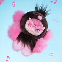Nouveauté - Porte-clés en peluche TOPTOY Mochii Little Monster Series - Boîte mystère - 8 poupées mignonnes - Produits tendance pour cadeaux