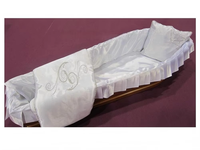 Funda de ataúd europea personalizada de algodón 100% sin blanquear con bordado de tercera vuelta, 6 pañuelos de boda, artículos funerarios