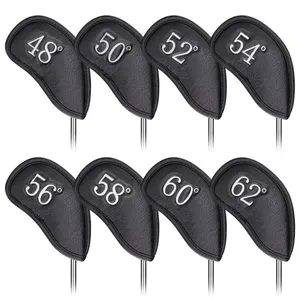 Wholesale Iron Golf Head Golf Club Iron Covers Headcovers pu Leather Protec Golf Iron Cover Manufacturers