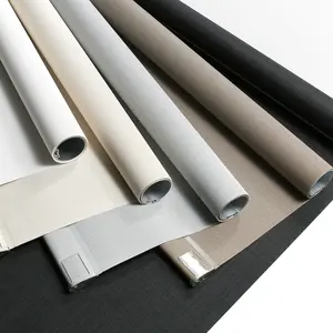 Anti-UV Design 5% Openness Solar Fabric Black Roller Shade Aluminum Alloy Tube Roller Blinds Shades