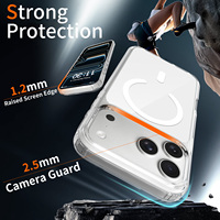 Coque iPhone 17 Pro Max en stock, coque arrière blanche, coque magnétique pour téléphone, coque de téléphone anti-rayures, coque de téléphone portable antichoc