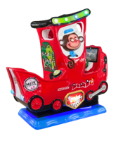 Manège à monnayeur en fibre de verre CE, type train singe parent-enfant, pour enfants, avec jeux vidéo, pour parcs d'attractions intérieurs