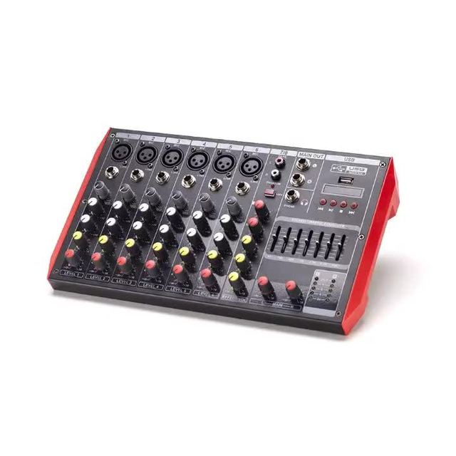 Professional 8 Channel Digital Mixer Console with Built in Effects USB Audio Interface EQ for Stage Studio Recording