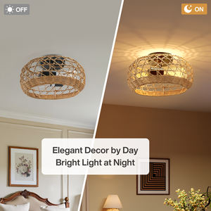 Lámpara Colgante Boho <span class=keywords><strong>de</strong></span> Ratán Tribesigns, 2 Luces, Tejida a Mano con Fibra Natural, <span class=keywords><strong>para</strong></span> Isla <span class=keywords><strong>de</strong></span> Cocina o Comedor - Product Image 2