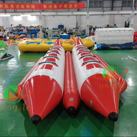 Remorquage gonflable de bateau de banane à double rangée de sports nautiques commerciaux populaires d'Aoqile pour des événements