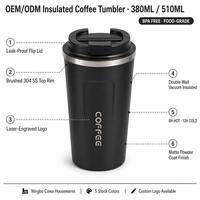 Tasse de bureau classique en acier inoxydable sans BPA, mug à café isotherme à double paroi, garde au chaud/au froid 12-24 heures, anti-fuite, portable