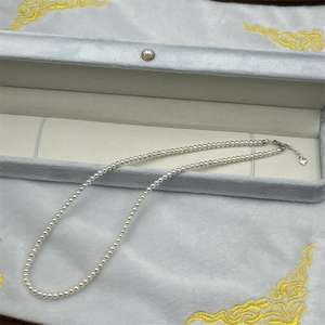 Collar de Perlas de Agua Dulce de 3-5 mm de Zhuji, Perlas Pequeñas de Luz Intensa, Cadena Simple con Hebilla de Plata de Ley S925 - Product Image 5