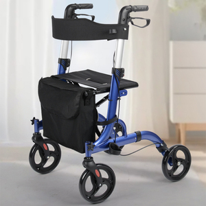 <span class=keywords><strong>Andador</strong></span> con Ruedas Ajustable, Plegable, de <span class=keywords><strong>Aluminio</strong></span>, para Personas Mayores o con Discapacidad, con Pedales - Product Image 1