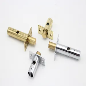 Concealed door hardware stainless steel invisible pipe well lock for fireproof door escape aisle locks with brass knob handle