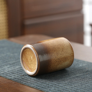 Tasses à café réutilisables en poterie rustique de style japonais vintage pour fêtes, usage domestique et bureautique avec logos – Vente en gros - Product Image 4