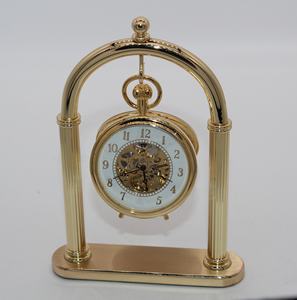 ساعة يد كلاسيكية ميكانيكية عتيقة بتصميم هيكلي أنيق مع شعارك الخاص، قرص عربي وعقارب بيضاء، ساعات جيب - Product Image 1