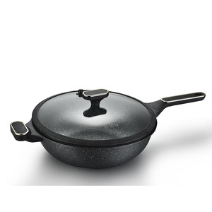 Maifan Stone Non-Stick Frying Pan 32Cm Induction Compatible Round Wok With Lid - Product Image 1