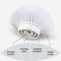 Tête de brosse de balayeuse sur mesure, moyeu en nylon PA PP PPT, filament ondulé, brosse rotative à douille cannelée de 20-100 mm