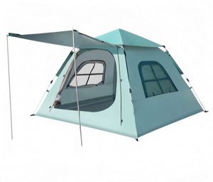 Tente de camping à montage rapide pour 3-4 personnes - Imperméable, coupe-vent, tente automatique pour pique-nique familial en plein air - Product Image 1