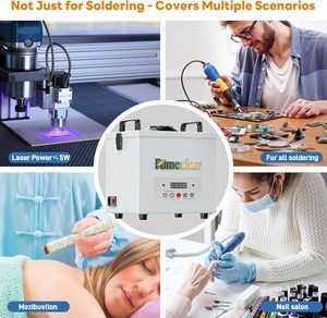 FUMECLEAR Nuevo Extractor de Humos Móvil de 200m/h para Extensiones de Pestañas con Filtros HEPA de Carbón Activado para Polvo de Uñas y Cabinas de Limpieza - Product Image 2