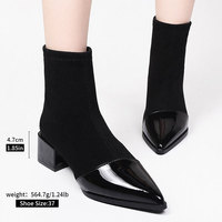 Chaussures pour femmes au design personnalisé, style nouveau, sexy, talons hauts de luxe 4,7 cm, bottines à lacets, coutures diagonales et empiècements WX-157Y