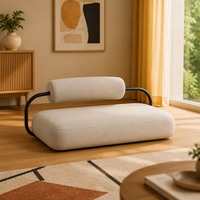 Canapé sectionnel moderne et simple à une place, personnalisable, en tissu, avec rembourrage en éponge, pour salon, hôtel, appartements