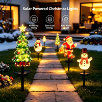 Lampes solaires décoratives de Noël à LED, étanches IP65, pour jardin, pelouse extérieure, lumières LED colorées