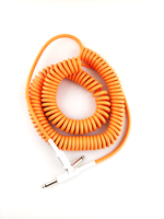 Câble rétractable en spirale en PVC à haute élasticité en cuivre pur, personnalisé en usine OEM, coloré, 6,35 mm, pour amplificateur de guitare et haut-parleur