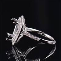 Vente en gros de bagues classiques en or massif 10 carats 18 carats en argent sterling 925 avec diamant de laboratoire et moissanite semi-montées pour les fêtes