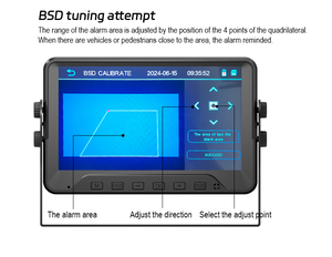 Solution de surveillance BSD 4 canaux avec moniteur AI 7 pouces, 4 caméras AHD 1080p, alarme sonore <span class=keywords><strong>et</strong></span> lumineuse, surveillance BSD en temps réel - Product Image 3