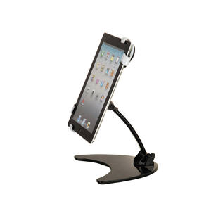 Support de base en métal réglable pour la plupart des tablettes de 7 à 10 pouces, support de bureau autonome avec capacité de 3 kg, noir - Product Image 1