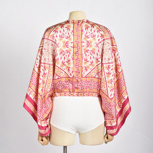 Quality Guarantee Fitted Blouse New Product Washable Deep V-<b>neck</b> Blouse - Product Image 3