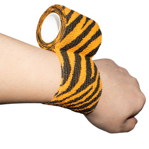Venda elástica texturizada con diseño animal, 5x4.5cm, autoadherente, mezcla de algodón, cinta deportiva para aventuras al aire libre, boxeo, lesiones, primeros auxilios - Product Image 3