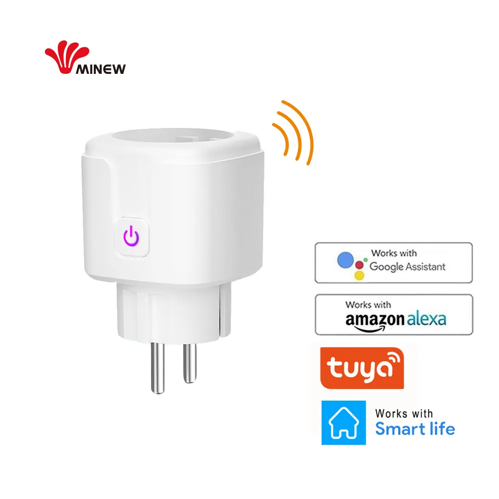 16A EU Smart Life WiFi Connected Socket Timer Outlet Home Voice Remote Control Plug with Alexa Google Assistant APP