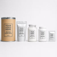 Créatine monohydrate pure en poudre sans arôme, complément nutritionnel sportif pré-entraînement, marque privée, OEM ODM