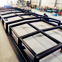 Casa de Flores Móvil Compacta para Uso Doméstico con un Techo de Vidrio Aislado de Aleación de Aluminio Autoextensible de Lujo con Solárium