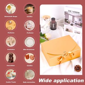 Scatole Regalo Dorate con Nastro in Cartoncino, Scatole per Bomboniere per Proposte alle Damigelle, Confezioni Regalo per Compleanni e Festività - Product Image 4
