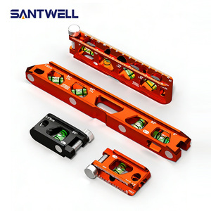 Niveau à bulle en alliage d'aluminium de 6 pouces, outil de mesure multi-angles à 30, 45 et 90 degrés, options de couleurs orange et bleu - Product Image 6
